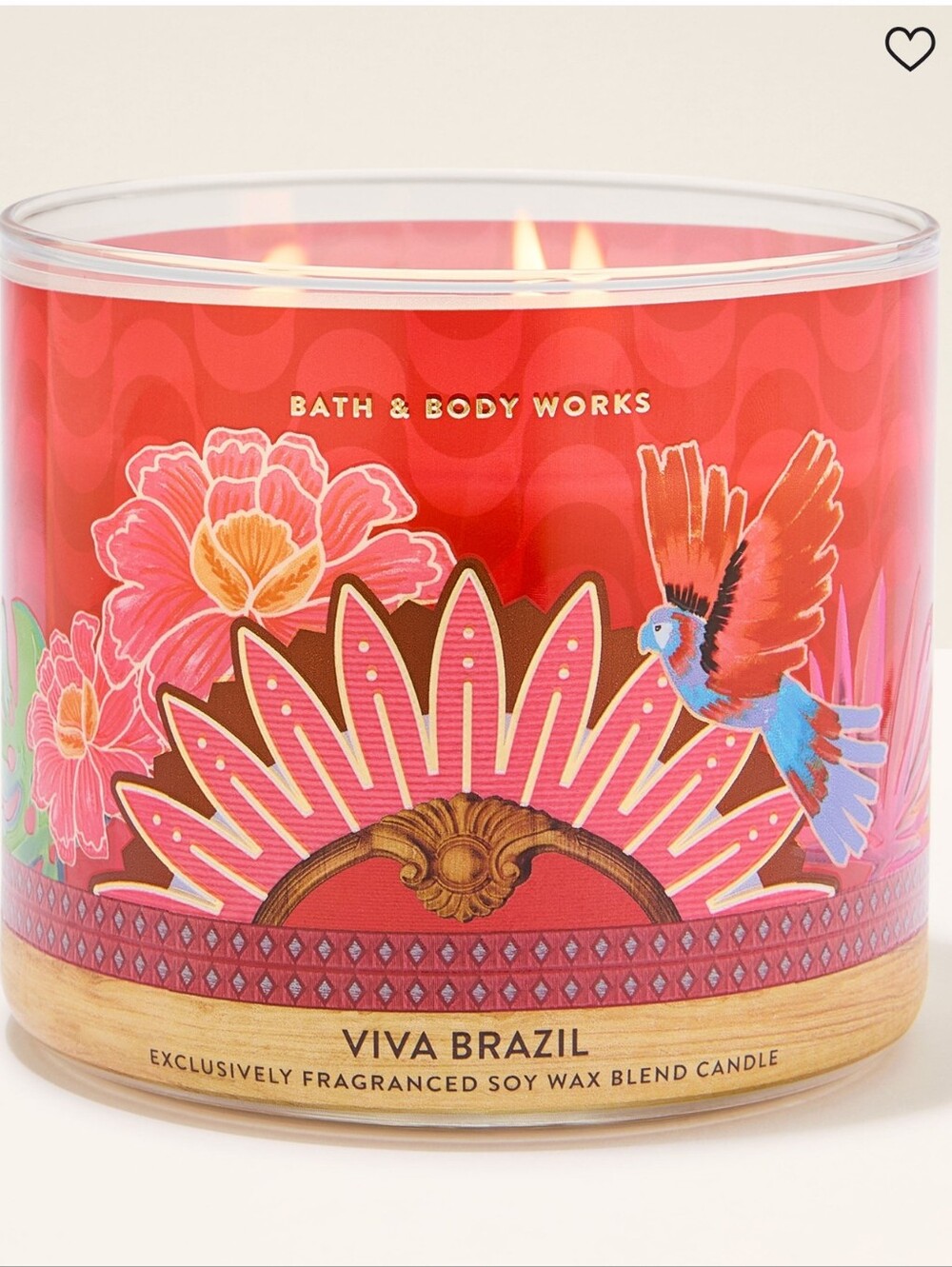 Bath & Body Works Viva Brazil Summer Tropical 3-Wick Candle NEW